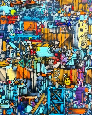 #serie #edition #canvas #painting #acrylic #airbrush #contemporaryart #michalskapa #studio #atelier #allover